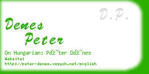 denes peter business card